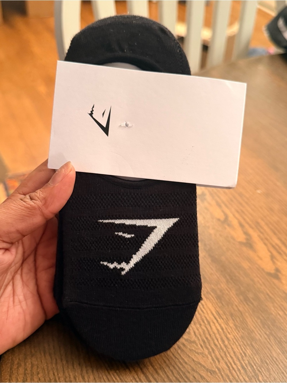 Gymshark Men’s Black No-Show Athletic Socks. Size Medium